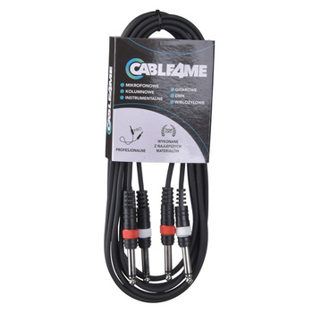 CABLE4ME 2x jack mono 6,3mm 2x jack mono 6,3mm 6m
