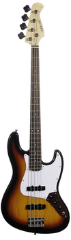 Arrow Louisiana 4 Bass Sunburst Rosewood/white - gitara basowa