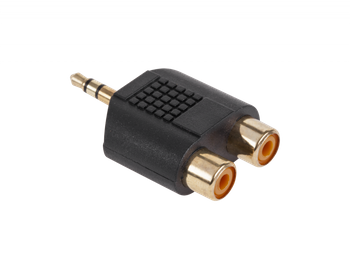Lechpol- ZLA0299 Złącze Jack 3,5-2XGN Rca złote