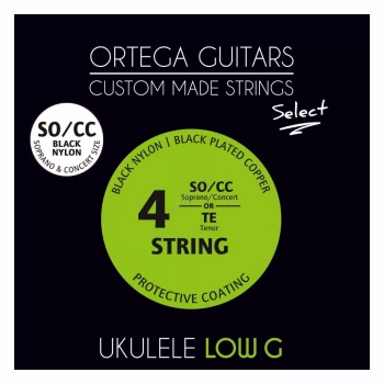 Ortega UKSBK-SOCC-LG - Struny do ukulele sopranowego/koncertowego Low-G