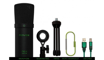 Novox NC-1 Game Mikrofon Pojemnościowy USB Czarny