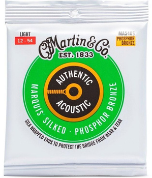 Martin MA540S Authentic Silked Light 92/8 - Struny do gitary akustycznej 12-54
