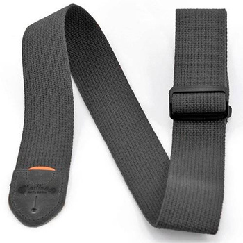 Martin Basic Cotton Weave Strap with Pick Holder (Black) - Pas gitarowy + Pickholder