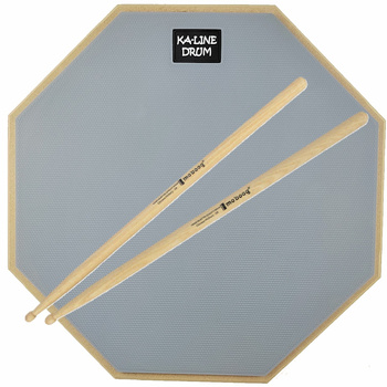 Pad perkusyjny do ćwiczeń KA-LINE STAND PPM100 12" Szary + Pałki