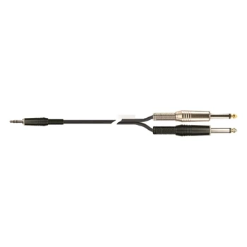 QUIK LOK STR611K-5BK - 2x JACK MONO 6,3MM - JACK STEREO 3,5MM (5M)