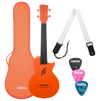 Cascha Carbon Fibre Ukulele Set Orange - Ukulele koncertowe