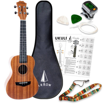 Arrow MH10 SET - ukulele koncertowe + zestaw akcesoriów