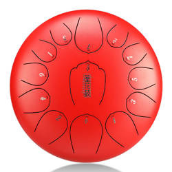 Lotus tongue drum 12" 13 ton Hluru-Huashu THL13-12-Red