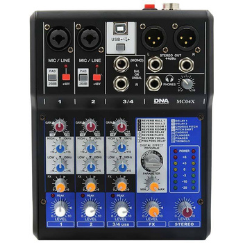 DNA MC04X analogowy mikser audio interfejs USB 4 k