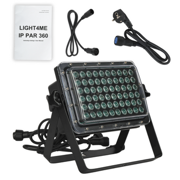 LIGHT4ME IP PAR 360 reflektor sceniczny efekt świetlny oświetlenie zewnętrzne IP68 60x1,5W LED RGB