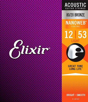 Struny Elixir NanoWeb 80/20 Bronze 12-53 Light (11052) do akustyka