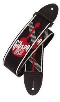 Gibson GG600 Woven Style 2 Strap - Gibson Logo Red pasek gitarowy