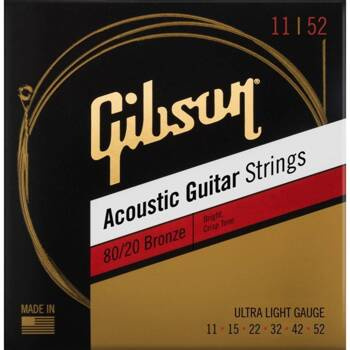 Gibson SAG-BRW11 80/20 Bronze Acoustic Guitar Strings - Struny