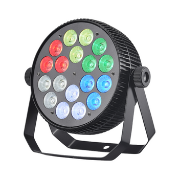 LIGHT4ME PARTY PAR 18x10W RGBW reflektor sceniczny LED efekt oświetleniowy DMX 2x uchwyt montażowy