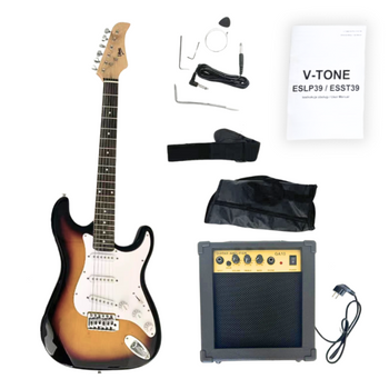 V-TONE ESST39 SB gitara elektryczna 4/4 stratocast