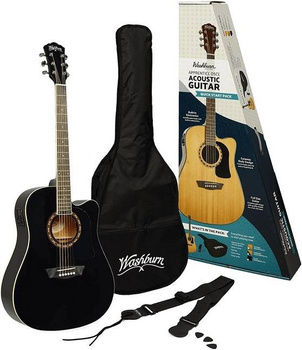 Washburn AD 5 CE (B) Pack - gitara elektroakustyczna, zestaw gitarowy