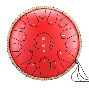 Tongue Drum 15 notes 12" Hluru-Huashu TWL15-12 Red