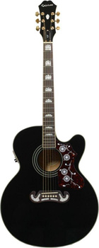 Epiphone J-200EC Studio Solid Top Fishman Sonitone BK Black - Gitara elektro-akustyczna