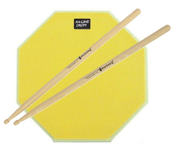 Pad perkusyjny do ćwiczeń KA-LINE STAND PPM100 12" Żółty + Pałki