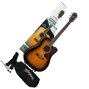 WASHBURN AD 5 CE (TSB) PACK - Zestaw z gitarą elektro-akustyczną