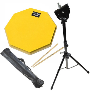 Pad do ćwiczeń KA-LINE STAND PPM300 8" Żólty + Statyw + Pałki