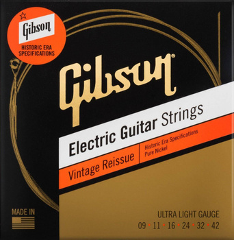 Gibson Vintage Reissue Electric Guitar 9-42 Ultra-Light Gauge - Struny