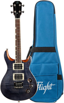 Flight Vanguard Solid Body TBK - elektryczne ukulele tenorowe + pokrowiec