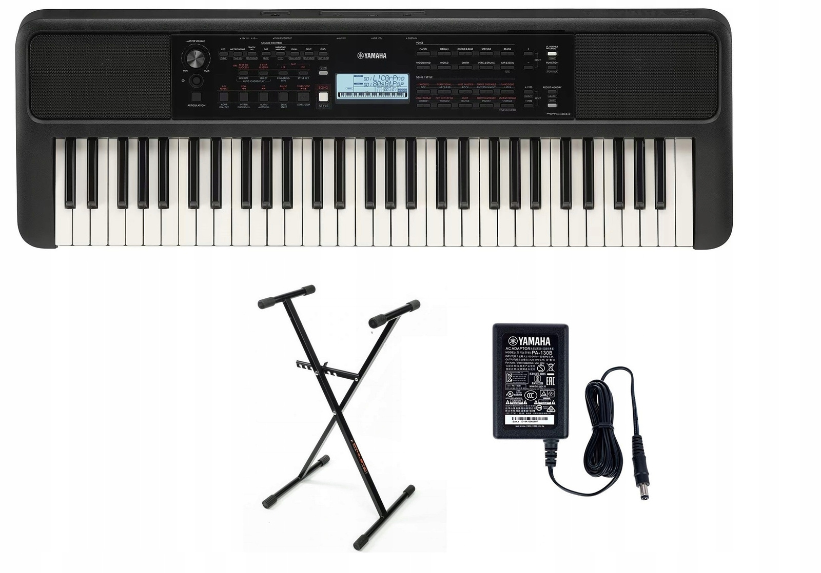 Yamaha PSR-E383 - Keyboard zestaw | Instrumenty klawiszowe