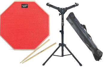 Pad perkusyjny do ćwiczeń KA-LINE STAND PPM100 12" Czerwony + Statyw + Pałki