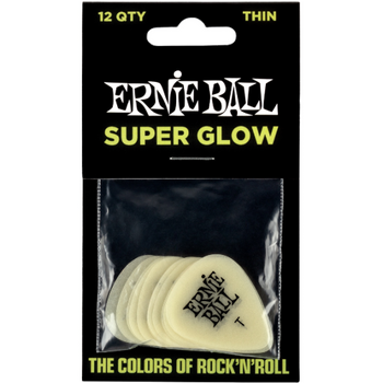 ERNIE BALL EB 9224 Zestaw 12 fluorescencyjnych piórek gitarowych Super Glow