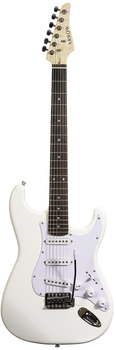 Arrow ST 111 Snow White Rosewood/white - Gitara elektryczna