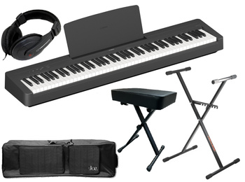 Yamaha P-145BT - Pianino Cyfrowe z Bluetooth + statyw + ława + słuchawki + pokrowiec