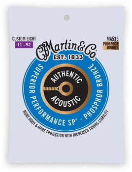 Martin MA535 Authentic CustomLight 92/8 - Struny do gitary akustycznej 11-52
