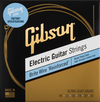 Gibson SEG-BWR9 Brite Wire Reinforced Electric 9-42 Ultra-Light - Struny