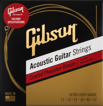 Gibson Coated Phosphor Bronze Acoustic 11-52 Ultra-Light -Struny