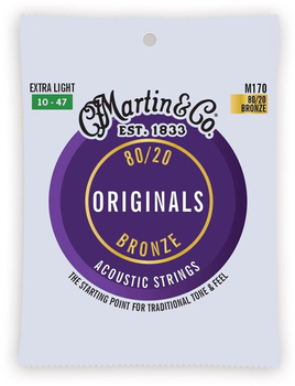 Martin M170 Martin Acoustic Extra Light 80/20 - Struny do gitary akustycznej