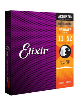 Elixir 16027 Nanoweb Phosphor Bronze - struny do gitary akustycznej