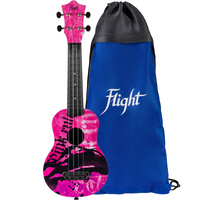 Flight UTS40 Pink Rules Ultra Travel - ukulele sopranowe z pokrowcem