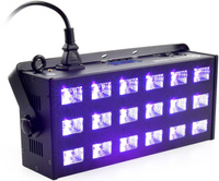 LIGHT4ME LED UV 18x3W reflektor + stroboskop DMX