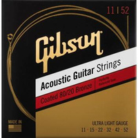 Gibson SAG-CBRW11 Coated 80/20 Bronze Acoustic Guitar 11-52 Strings -Struny