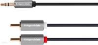 Kruger And Matz KM1214 - Kabel wtyk jack 3.5 - 2RCA stereo 1.8m