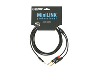 Klotz KY5-150 1,5m PRO mini jack 3.5 mm - 2 x jack 6.35 mm 