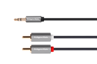 Kruger&Matz Basic - Kabel jack 3.5 wtyk stereo - 2RCA 3m