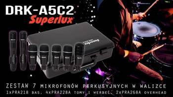 Superlux DRK-A5C2 - Zestaw 7-miu mikrofonów perkusyjnych w walizce